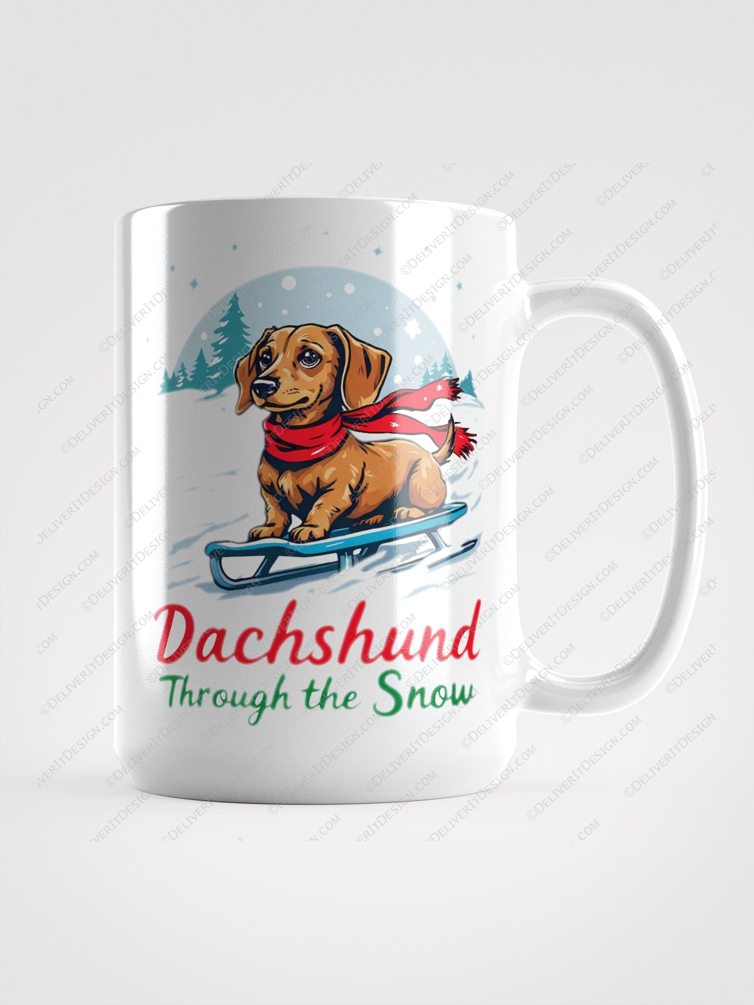 Dachshund Christmas Mug